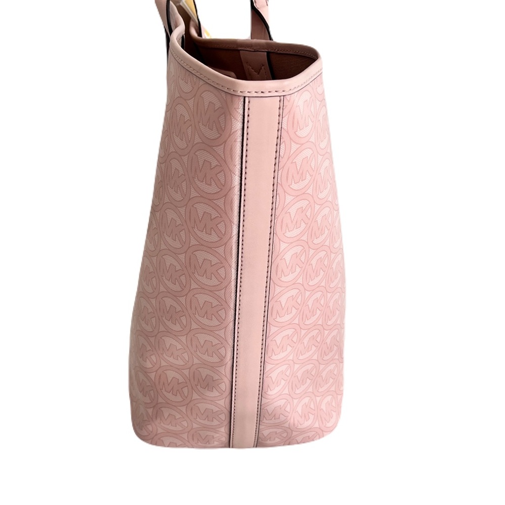 NWT Michael Kors Pink ‘Jodie’ Monogram Jacquard Large Tote Bag in “Powder Blush” - Picture 4 of 10